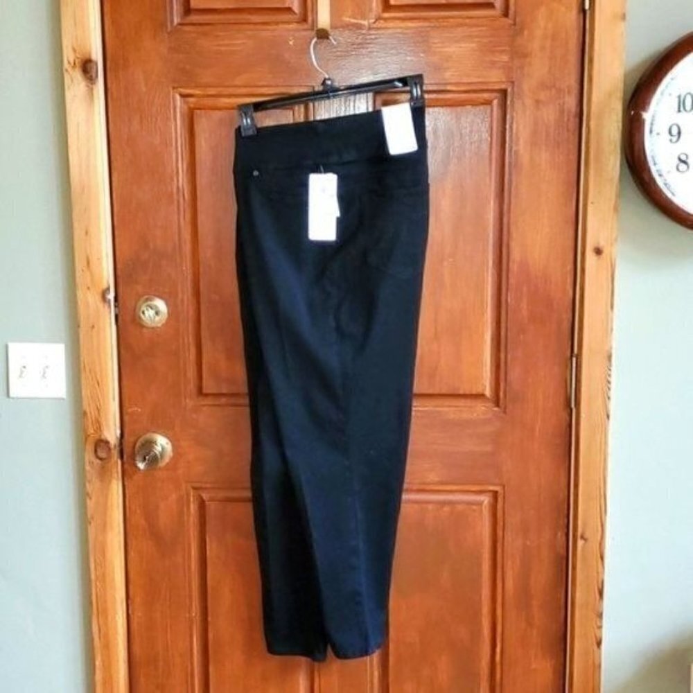 Seven7 Womens 22W Tummy Toner High Rise Skinny Jeans Black Pull On Stretch Pants